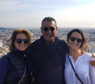 Carlos Steffens with daughter Maggie Steffens and wife Peggy.